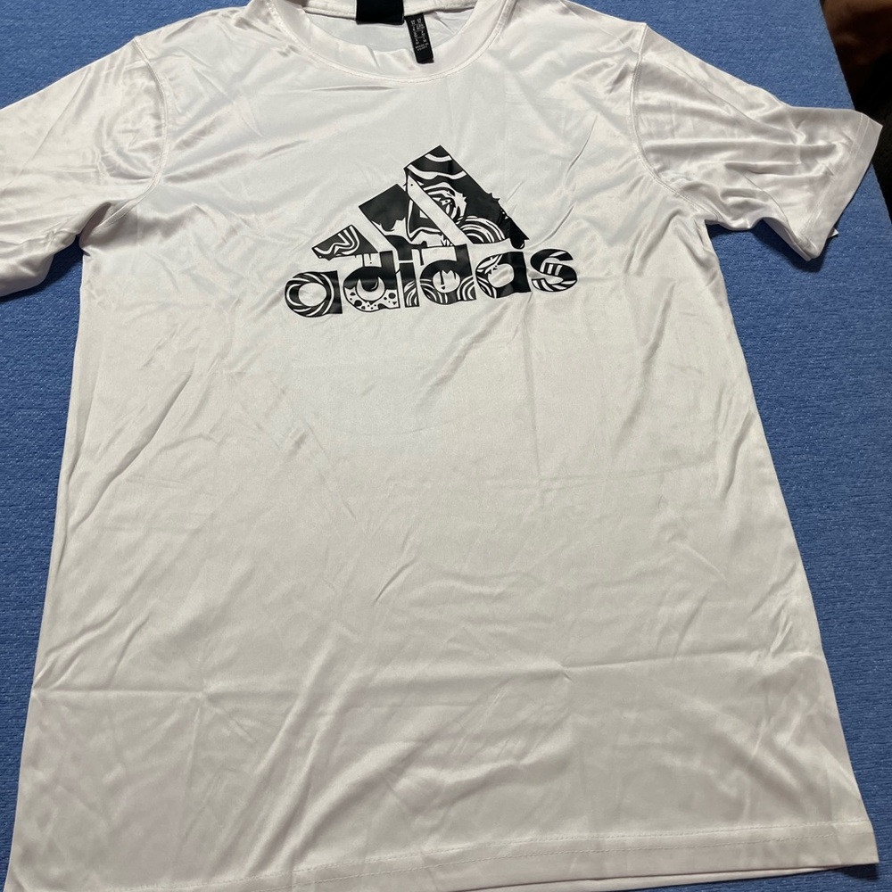 Adidas Men's White Graphic T-Shirt M